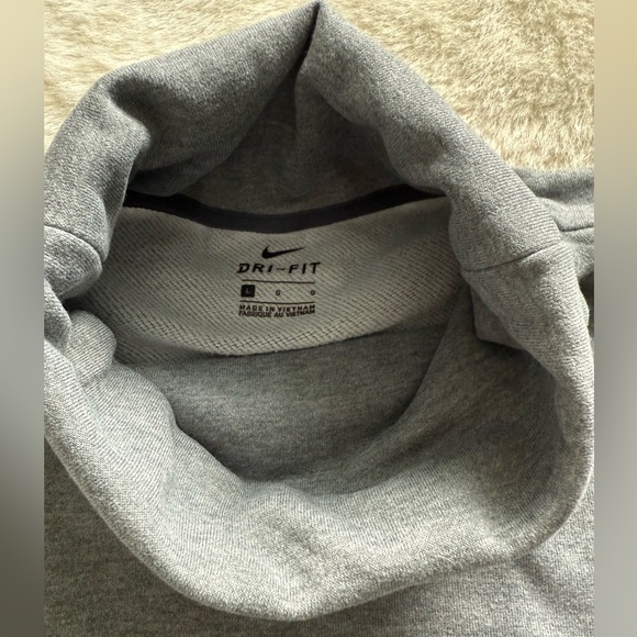 Nike Athletic Gray Dry Training Cowl Neck Sweatshirt - Picture 4 of 7